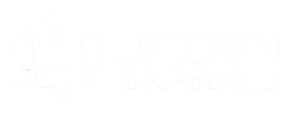 Uptown Rental Properties White Logo