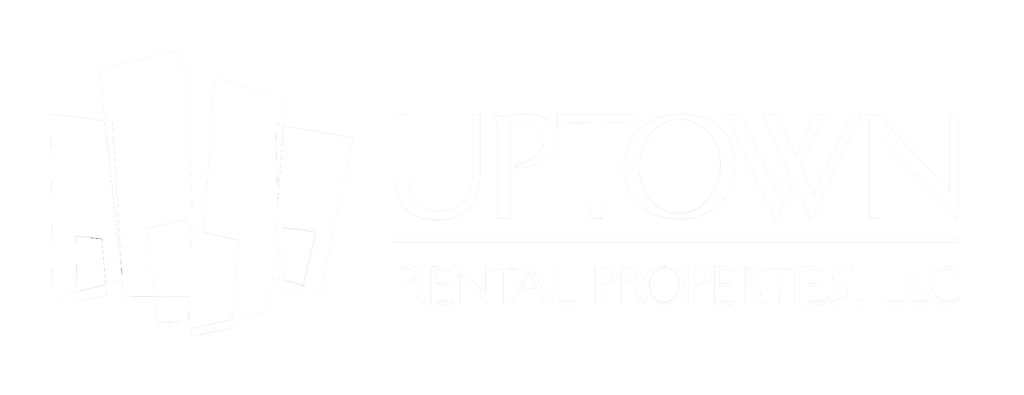 Uptown Rental Properties Logo - White